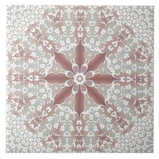 レースエレガントフローラセラミックタイル タイル (正面)