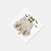 レースエレガント幽霊（弓） | フローラ幽霊 スタンダードカクテルナプキン (角)