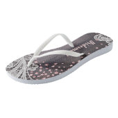 レースエレガント素朴な木材赤面グリッター ビーチサンダル (アングル)