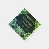 レースエレガント結婚式招待状コレクション スタンダードカクテルナプキン (角)