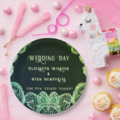 レースエレガント結婚式招待状コレクション ペーパープレート (パーティー)