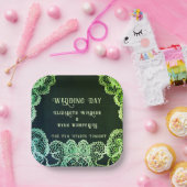 レースエレガント結婚式招待状コレクション ペーパープレート (パーティー)