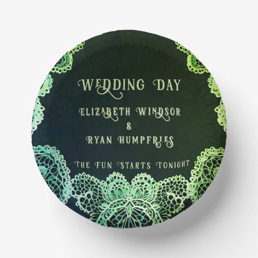 レースエレガント結婚式招待状コレクション ペーパーボウル (正面)