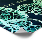 レースエレガント結婚式招待状コレクション ポスター (角)