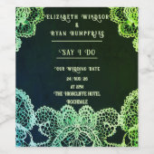 レースエレガント結婚式招待状コレクション ワインラベル (シングルラベル)