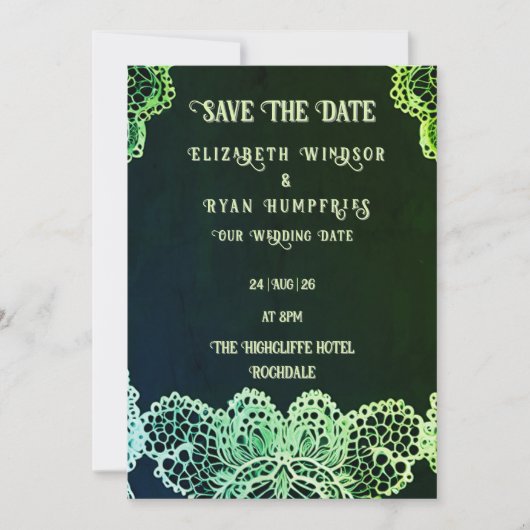 レースエレガント結婚式招待状コレクション 招待状 (正面)