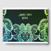 レースエレガント結婚式招待状 ゲストブック (裏面)