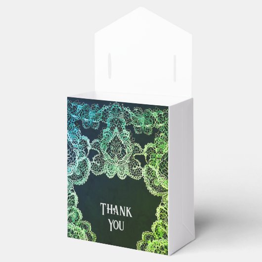 レースエレガント結婚式招待状 フェイバーボックス (オープン)