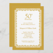 レースエレガント50thゴールデン結婚ズ記念日パーティー 招待状 (正面/裏面)