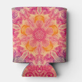 レースオーナメントマンダラ：ラウンドウォーター色デザイン 缶クーラー (裏面)