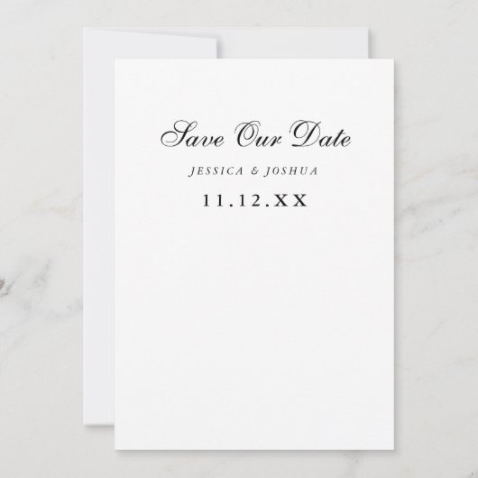 レースオーバーレイ結婚の写真日付を保存 サンキューカード (裏面)