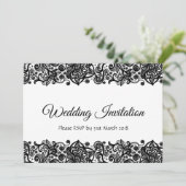 レースカスタムウェディング招待状両面 招待状 (スタンド正面)