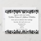 レースカスタムウェディング招待状両面 招待状 (裏面)