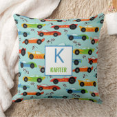 レースカッコいいカーのキッパーソナライズされたド クッション (ブランケット)