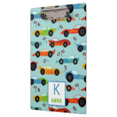 レースカッコいいカーのキッパーソナライズされたド クリップボード (左)