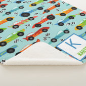 レースカッコいいカーのキッパーソナライズされたド シェルパブランケット (3/4)