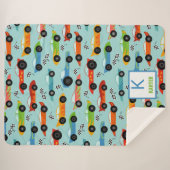 レースカッコいいカーのキッパーソナライズされたド シェルパブランケット (正面(横))