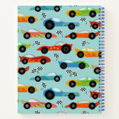 レースカッコいいカーのキッパーソナライズされたド ノートブック (裏面)