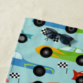 レースカッコいいカーのキッパーソナライズされたド ビーチタオル (インサイチュ)