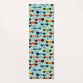 レースカッコいいカーのキッパーソナライズされたド ヨガマット (裏面)