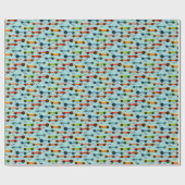 レースカッコいいカー子供の誕生日包装紙 ラッピングペーパー (フラット)