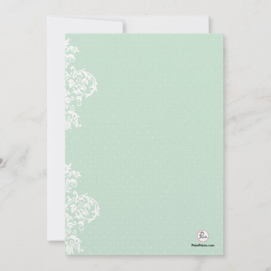 レースカバー結婚式招待状 招待状 (裏面)