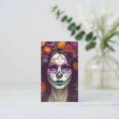 レースカラフルシュガースカルポートレート 名刺 (スタンド正面)