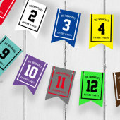 レースカラフル馬ナンバーダービーパーティー装飾 バンティングフラッグ