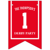 レースカラフル馬ナンバーダービーパーティー装飾 バンティングフラッグ (第1の旗)