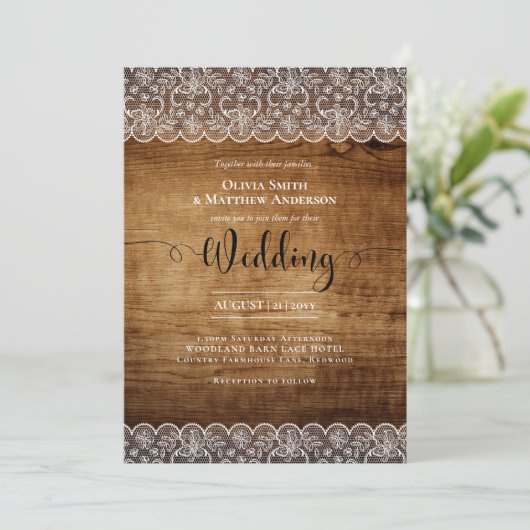レースカントリー素朴バーンファームハウス結婚ズ 招待状 (スタンド正面)