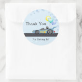 レースカーありがとう、ドライブ誕生日、シャワー ラウンドシール (バッグ)