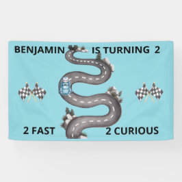 レースカーお誕生日おめでとう バナー 2 名前入り 横断幕