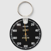 レースカーからの古いヴィンテージ計ゲージ キーホルダー (正面)