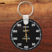 レースカーからの古いヴィンテージ計ゲージ キーホルダー (正面)