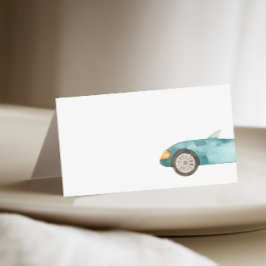 レースカーがビュッフェを満杯 プレイスカード