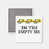 レースカーが私に空の私を埋める食洗機磁石 マグネット (正面/裏面)