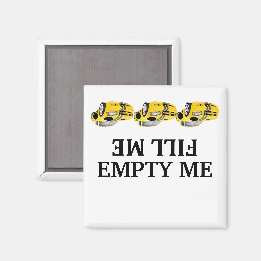 レースカーが私に空の私を埋める食洗機磁石 マグネット (正面/裏面)