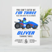 レースカーが私に3回目の誕生日パーティーをキャッチできない 招待状 (スタンド正面)