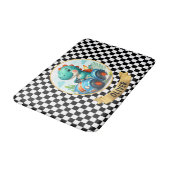 レースカーで走るのかわいいディノパーソナライズされた バスマット (アングル)