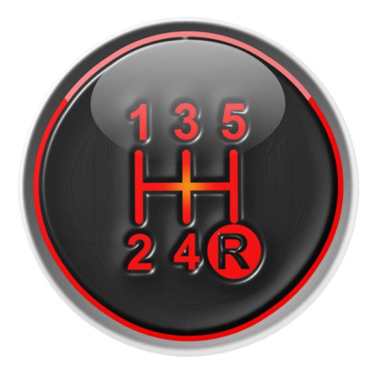 レースカーのギア転位 セラミックノブ (正面)