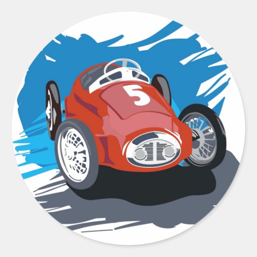 レースカーのシール ラウンドシール (正面)