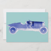 レースカーのテーマのパーティの招待状 招待状 (正面)