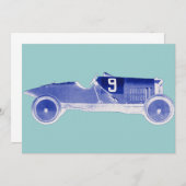 レースカーのテーマのパーティの招待状 招待状 (正面/裏面)