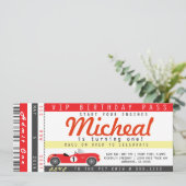 レースカーのパーティーの招待 招待状 (スタンド正面)