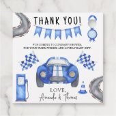 レースカーのベビーシャワー感謝してい- you フェイバータグ (裏面)