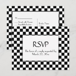 レースカーのメニューにRSVP(出欠の返信) インビテーションポストカード
