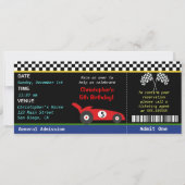 レースカーのレーサーの誕生日の招待状 招待状 (正面)