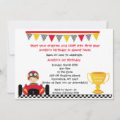 レースカーの招待 招待状 (正面)