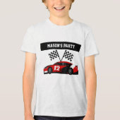 レースカーの文字と番号 トライブレンドＴシャツ (正面)