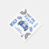 レースカーの最初の誕生日パーティー スタンダードカクテルナプキン (角)